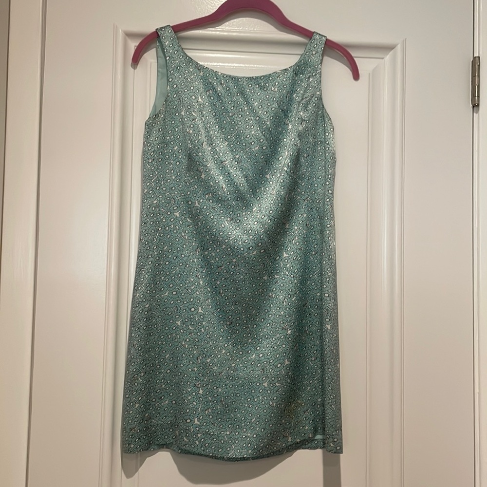 Parallel Sleeveless Printed Silk Dress